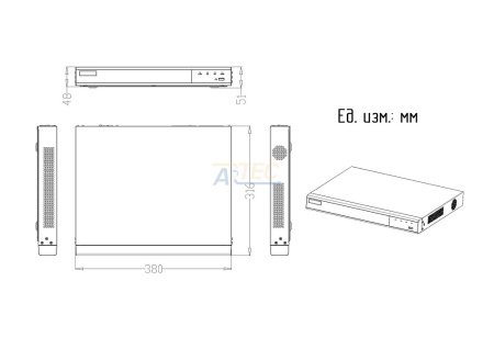 ATEC-NV16-656 IP видеорегистратор, 12 Мп, 16 каналов